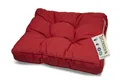 sunnypillow Polster für Gartenmöbel - Sitzkissen 60 x 60 cm für Rattanmöbel - Stuhlauflage Outdoor, wasserdicht, UV-lichtecht - Gartenpolster, Polsterauflagen auf Rattansessel, Stuhl - Kissen Rot