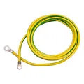 as - Schwabe Erdungskabel – 3 m Aderleitung - Erdungsleiter - Erdungsleitung mit 1 Ringöse A8 / 16mm² & A10 / 16mm² - Für Kreuzerder – für Gewerbe & Baustelle – Made in Germany – gelb/grün, 70869