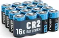 ABSINA 16x CR2 3V Lithium Batterie - CR2 Batterie auslaufsicher & mit langer Haltbarkeit - Batterie CR2 mit 800mAh
