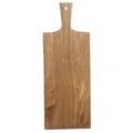 Servierbrett holz groß mit Griff 65 cm lang, Schneidebrett Akazien XL Pizzabrett