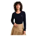 Stretch Cotton Cable Cardigan