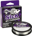 Berkley Sick Fluorocarbon-Vorfachmaterial – durchsichtige Fluoro-Carbon-Angelschnur, schnell sinkendes und unsichtbares Raubfisch-Angelvorfach, 50 m, farblos