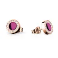 BERING Ohrstecker Damen 707-390-05 mit Inlay lila Zirkonia 9mm