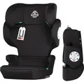 capsula® Kindersitz-Isofix-I-Size I Gruppe II/III, 15–36 kg, 100–150 cm, 4–12 Jahre, faltbar, 14-fach verstellbar, Seitenschutz, universelle... - Schwarz