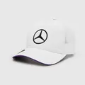 Mercedes AMG F1 Team 2024 Lewis Hamilton 44 Driver Trucker Cap Kappe Mütze Weiß
