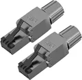 RJ45 Stecker Werkzeuglos CAT 7 CAT 8 LAN Netzwerkstecker Verlegekabel 2 Stück