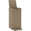 vidaXL Outdoor-Mülltonne Hellbraun 41x41x86 cm Polypropylen - Braun