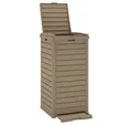 vidaXL Mülleimer Outdoor-Mülltonne Hellbraun 41x41x86 cm Polypropylen