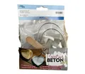 Kreativ Beton Set DIY Betondeko mit 2 Herz Formen Beton und Stäbchen NEU & OVP
