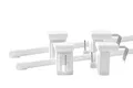 Deco-Raum Vitragestange 2 Stück ausziehbar weiß Länge 100-160 cm mit drehbarem Fensterhaken für Fensterrahmen 10-27mm Scheibenstange oval Gardinenstange ohne bohren