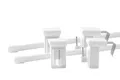 Deco-Raum Vitragenstange mit drehbaren Klemmträgern, Ø 10 mm, 1-läufig, ausziehbar, geklemmt, kein Bohren, Metall-Kunststoff, Komplett-Set