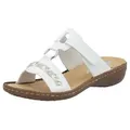 Rieker Pantolette, Keilabsatz, Sommerschuh, Schlappen in sommerlicher Optik weiß 41 EU
