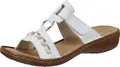 Rieker Damen Pantolette weiß, Damen:41 EU