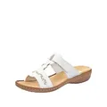Rieker Frühjahr/Sommer, Damen Pantoletten, Weiß (Weiss 80), 41 EU (7.5 UK)