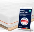Hochwertiger Topper 160x200cm 7cm hoch - H3/H4 Matratzentopper mit weicher Gel-Memory- und stützender Komfortschicht - Ökotex 100 Zertifiziert - Bezug atmungsaktiv & waschbar