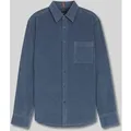 BOSS Orange Regular Fit Freizeithemd aus reiner Baumwolle Modell 'RELEGANT_6_M' in Rauchblau, Größe S