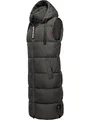 Navahoo Damen ärmellose lange Outdoorweste warme Winterjacke Schnuffelchen Anthracite Gr. XS
