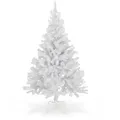 Spetebo Künstlicher Weihnachtsbaum Künstlicher Weihnachtsbaum groß - 150 cm / weiß, Kunstbaum, Kunst Tannenbaum Christbaum inklusive Baumständer weiß 150 cm