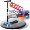 kinnazTWO, der sichere Kinder Roller, LED Räder, Ersatzteilservice, faltbar, Höhe einstellbar, Kinderroller, Tretroller, Scooter, 5 6 7 8 9 10 Jahre, Schulkind, Junge Mädchen, Hamburger Händler