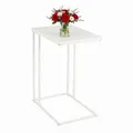 Relaxdays Beistelltisch, Weiß, Holzwerkstoff, Metall, 50x64x35 cm, Wohnzimmer, Wohnzimmertische, Beistelltische