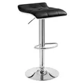 WOLTU Barhocker, Barstuhl, Tresenhocker mit Fußstütze, Hocker höhenverstellbar, 360° drehbar, aus PU-Kunstleder Metall, für Bar Küche Wohnzimmer Tresen Café, Schwarz