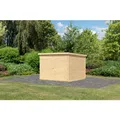 KARIBU Gartenhaus "Fahrradgarage 4", BxHxT: 226 x 167 x 212 cm (Außenmaße inkl. Dachüberstand), Wandstärke 19 mm - braun