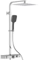 Teleskop Duschsystem Regendusche Dusch Brause Garnitur Thermostat Glasablage