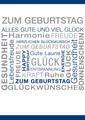 Geburtstag A4 Glückwunschkarte mit Briefumschlag blau-weiß Gelassenheit Harmonie
