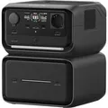 RIVER 3 Max Plus (RIVER 3 Plus + Zusatzbatterie EB600), Powerstation schwarz, 858 Wh, X-boost 2.400W, 2 LFP-Akkus
