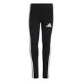 adidas Girl's Essentials 3 Stripes Leggings, Black/White, 6-7 Years
