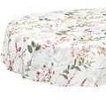 Wachstuchtischdecke Tischdecke abwaschbar Wachstischdecke pflegeleicht wasserabweisend Lotuseffekt Gartentischdecke Natur Oval 180 x 140 cm Schnittkante