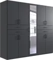 Wimex Kleiderschrank Taiga Kleiderschrank mit Spiegel mit Schubladen auf bequemer Höhe, Garderobe Schlafzimmerschrank