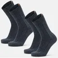 ALPACA CREW SOCKEN - 2-Pack - Dunkelmarine Melange - 39-42