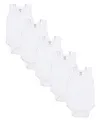 TupTam Baby Jungen Achselbody – Weicher Baby Body im 5er Pack aus Baumwolle, Body Baby Unifarben OEKO-TEX zertifiziert, Farbe: Farbenmix 4, Größe: 104