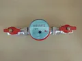 Wasserzähler Warm/kalt Wasseruhr 1/2 110mm mit 2 Kugelhähne mit Verschraubungen