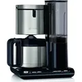 BOSCH Filterkaffeemaschine TKA8A683 Styline, 1,1l Kaffeekanne, Papierfilter 1x4, mit Thermokanne schwarz