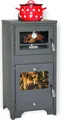 Kaminofen mit Backfach und Herdplatte Ever 2 Holzofen 7,85 kW Kamin Ofen Holz Werkstattofen Hüttenofen Heizofen