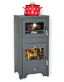 Kaminofen Backfach Herdplatte Holzofen Werkstattofen Hüttenofen 7 kW Kamin Holz