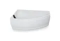 Basera® Badewanne Eck-Badewanne Formentera Links 160 x 90 cm, (Komplett-Set), mit LED und Kopfstütze