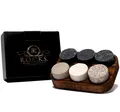 Whiskey Steine Geschenkset- 6 Handgefertigte Premium-Granitsteine - Präsenta...