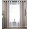Gardinenbox Gardine (2 St), Ösen, transparent, Voile, Farbverlauf Vertikal »Modena« Voile Raffhalter 10000183 braun 140 cm x 245 cm