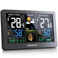 Wetterstation Funk mit Außensensor - Funkwetterstation mit Wettervorhersage T...