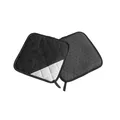 Lurch 70091 Topflappen/Untersetzer 2er Set aus 100% BPA-freiem Platin Silikon, Polyester und Baumwolle, schwarz