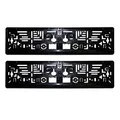 2er Set Kennzeichenhalter Nummernschildhalter Schwarz Kennzeichenhalterung KFZ PKW Nummernschild Halter