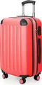 HAUPTSTADTKOFFER - Spree - Handgepäck mit Erweiterung, Koffer auf Rollen, Trolley Flugzeug Hartschalenkoffer Hand Luggage TSA, 55 cm, Cabin Bag max 42 Liter,Korall