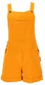 GURU SHOP Goa Shorts, Kurze Latzhose, Boho Latzhose - Mustard, Damen, Size:S