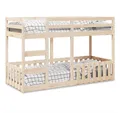 vidaXL Bett, Etagenbett 90x190 cm Massivholz Kiefer