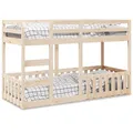 vidaXL Etagenbett 90x190 cm Massivholz Kiefer