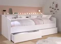 Parisot Stauraumbett Sleep, Daybed, Kinderbett, Rückwand der Regale drehbar (farbig + weiß), inklusive, Regale, Schubkästen, viel Stauraum, TOPSELLLER!