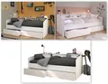 Parisot Jugendzimmer-Set Sleep in Weiß, (Komplett Set, 1-tlg., in verschiedenen Zusammenstellungen wählbar), Rückwände drehbar - Weiss oder Eiche, inkl. Bettschubkästen